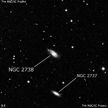 NGC 2738 - спиральная галактика. Описание NGC 2738:, Галактика в созвездии Рак