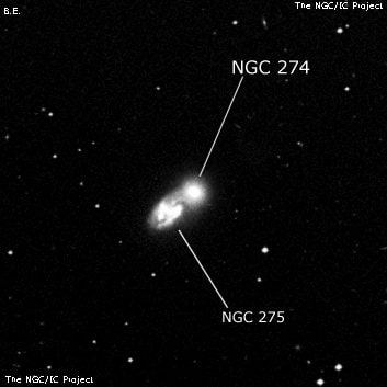 NGC 274 - спиральная галактика с баром. Описание NGC 274:, Галактика в созвездии Кит