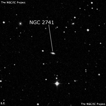 NGC 2741 - линзовидная галактика. Описание NGC 2741:, Галактика в созвездии Рак