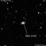 NGC 2743 - спиральная галактика. Описание NGC 2743:, Галактика в созвездии Рак