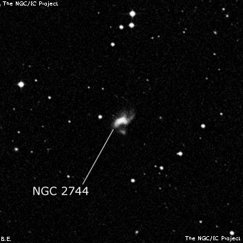 NGC 2744 - спиральная галактика с баром. Описание NGC 2744:, Галактика в созвездии Рак