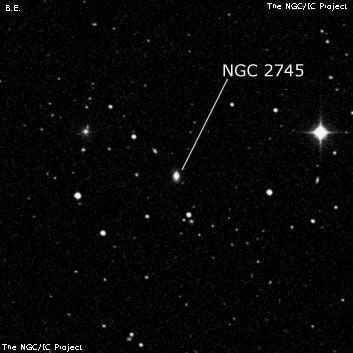 NGC 2745 - линзовидная галактика. Описание NGC 2745:, Галактика в созвездии Рак