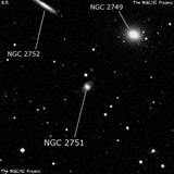 NGC 2751 - галактика. Описание NGC 2751:, Галактика в созвездии Рак