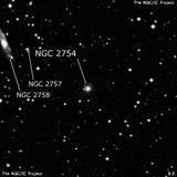 NGC 2754 - галактика. Описание NGC 2754:, Галактика в созвездии Гидра