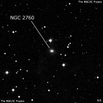 NGC 2760 - по указанным Генри Дрейером координатам, объект повторно не найден; . Описание NGC 2760:, Галактика в созвездии Дракон