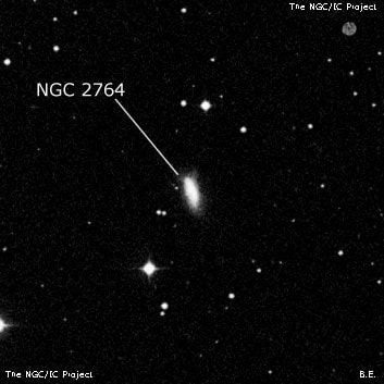 NGC 2764 - линзовидная галактика. Описание NGC 2764:, Галактика в созвездии Рак