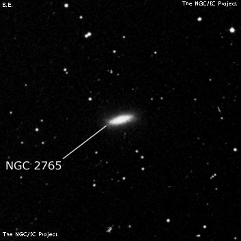 NGC 2765 - линзовидная галактика. Описание NGC 2765:, Галактика в созвездии Гидра