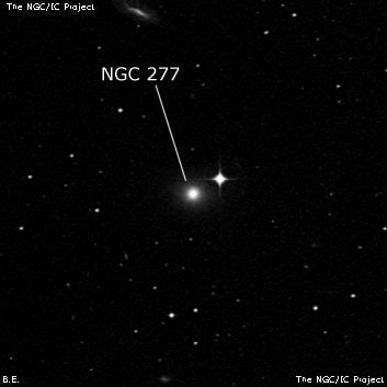 NGC 277 - галактика. Описание NGC 277:, Галактика в созвездии Кит