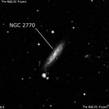 NGC 2770 - спиральная галактика. Описание NGC 2770:, Галактика в созвездии Рысь