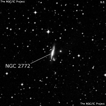 NGC 2772 - спиральная галактика. Описание NGC 2772:, Галактика в созвездии Компас