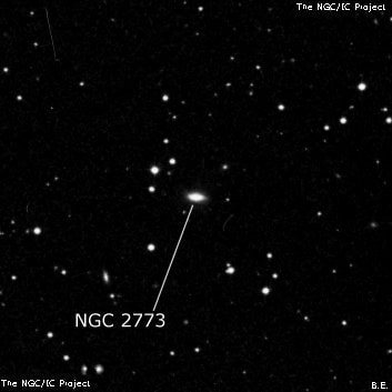 NGC 2773 - галактика. Описание NGC 2773:, Галактика в созвездии Рак