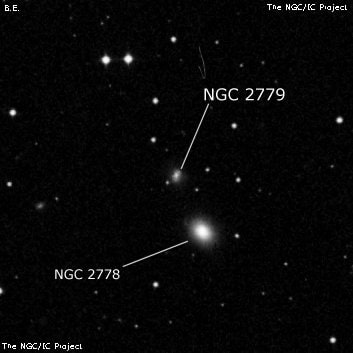 NGC 2779 - спиральная галактика с баром. Описание NGC 2779:, Галактика в созвездии Рысь