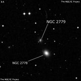 NGC 2779 - спиральная галактика с баром. Описание NGC 2779:, Галактика в созвездии Рысь