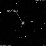 NGC 2780 - спиральная галактика с баром. Описание NGC 2780:, Галактика в созвездии Рысь