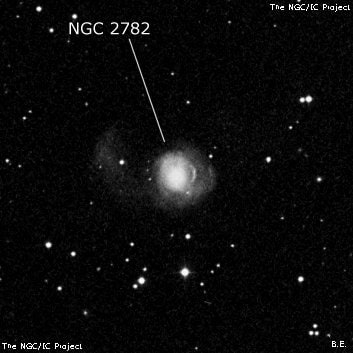 NGC 2782 - спиральная галактика с баром. Описание NGC 2782:, Галактика в созвездии Рысь