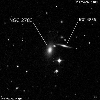 NGC 2783 - эллиптическая галактика. Описание NGC 2783:, Галактика в созвездии Рак