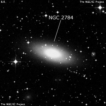 NGC 2784 - линзовидная галактика. Описание NGC 2784:, Галактика в созвездии Гидра