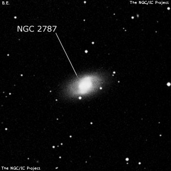 NGC 2787 - спиральная галактика с баром. Описание NGC 2787:, Галактика в созвездии Большая Медведица