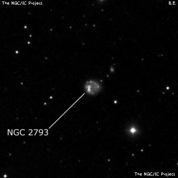 NGC 2793 - спиральная галактика с баром. Описание NGC 2793:, Галактика в созвездии Рысь
