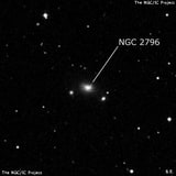 NGC 2796 - спиральная галактика. Описание NGC 2796:, Галактика в созвездии Рак