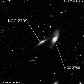 NGC 2799 - спиральная галактика с баром. Описание NGC 2799:, Галактика в созвездии Рысь