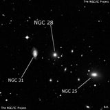 NGC 28 - эллиптическая галактика. Описание NGC 28:, Галактика в созвездии Феникс