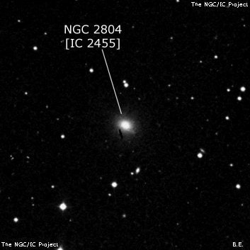 NGC 2804 - линзовидная галактика. Описание NGC 2804:, Галактика в созвездии Рак