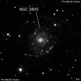 NGC 2805 - спиральная галактика с баром. Описание NGC 2805:, Галактика в созвездии Большая Медведица