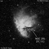 NGC 281 - туманность. Описание NGC 281:, Область H II в созвездии Кассиопея