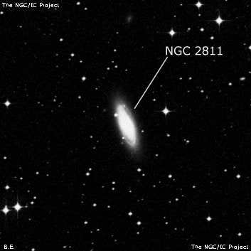 NGC 2811 - спиральная галактика с баром. Описание NGC 2811:, Галактика в созвездии Гидра