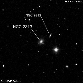 NGC 2813 - линзовидная галактика. Описание NGC 2813:, Галактика в созвездии Рак