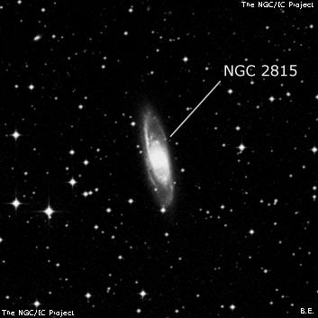 NGC 2815 - спиральная галактика с баром. Описание NGC 2815:, Галактика в созвездии Гидра