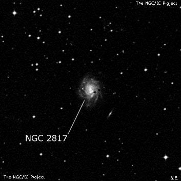NGC 2817 - спиральная галактика с баром. Описание NGC 2817:, Галактика в созвездии Гидра