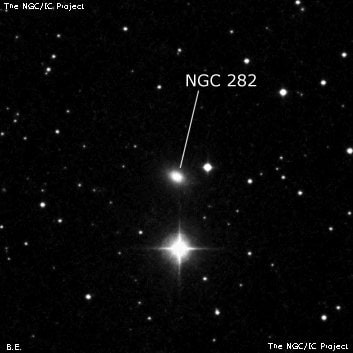 NGC 282 - эллиптическая галактика. Описание NGC 282:, Галактика в созвездии Рыбы