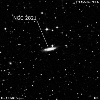 NGC 2821 - галактика. Описание NGC 2821:, Галактика в созвездии Компас