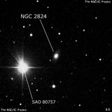 NGC 2824 - линзовидная галактика. Описание NGC 2824:, Галактика в созвездии Рак