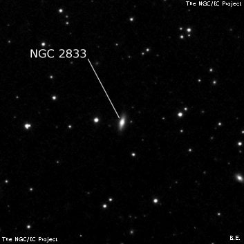 NGC 2833 - спиральная галактика. Описание NGC 2833:, Галактика в созвездии Рысь