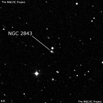 NGC 2843 - линзовидная галактика. Описание NGC 2843:, Галактика в созвездии Рак