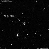 NGC 2843 - линзовидная галактика. Описание NGC 2843:, Галактика в созвездии Рак