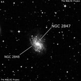 NGC 2847 - H 2 -регион или часть галактики. Описание NGC 2847:, Область H II в созвездии Гидра