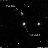 NGC 2852 - спиральная галактика с баром. Описание NGC 2852:, Галактика в созвездии Рысь