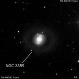 NGC 2859 - спиральная галактика с баром. Описание NGC 2859:, Галактика в созвездии Малый Лев