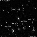 NGC 286 - линзовидная галактика. Описание NGC 286:, Галактика в созвездии Кит