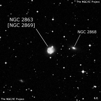 NGC 2863 - галактика. Описание NGC 2863:, Объект глубокого космоса в созвездии Гидра