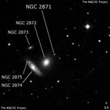 NGC 2871 - одиночная звезда. Описание NGC 2871:, Двойная звезда в созвездии Лев