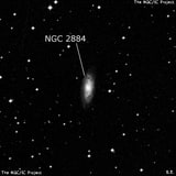 NGC 2884 - линзовидная галактика. Описание NGC 2884:, Галактика в созвездии Гидра
