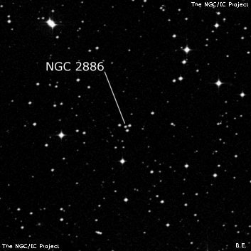 NGC 2886 - четыре звезды. Описание NGC 2886:, Объект глубокого космоса в созвездии Гидра