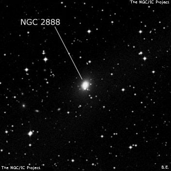 NGC 2888 - эллиптическая галактика. Описание NGC 2888:, Галактика в созвездии Компас