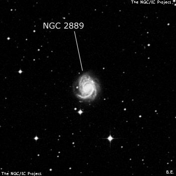 NGC 2889 - спиральная галактика с баром. Описание NGC 2889:, Галактика в созвездии Гидра
