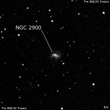 NGC 2900 - спиральная галактика с баром. Описание NGC 2900:, Галактика в созвездии Гидра